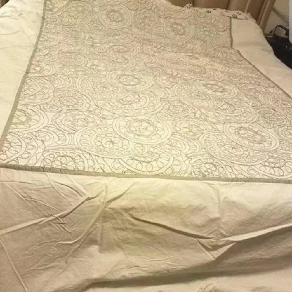 NEW $330 DUVET COVER NEW Harbour House brand  (from Macy's) EMBROIDERED BEAUTY